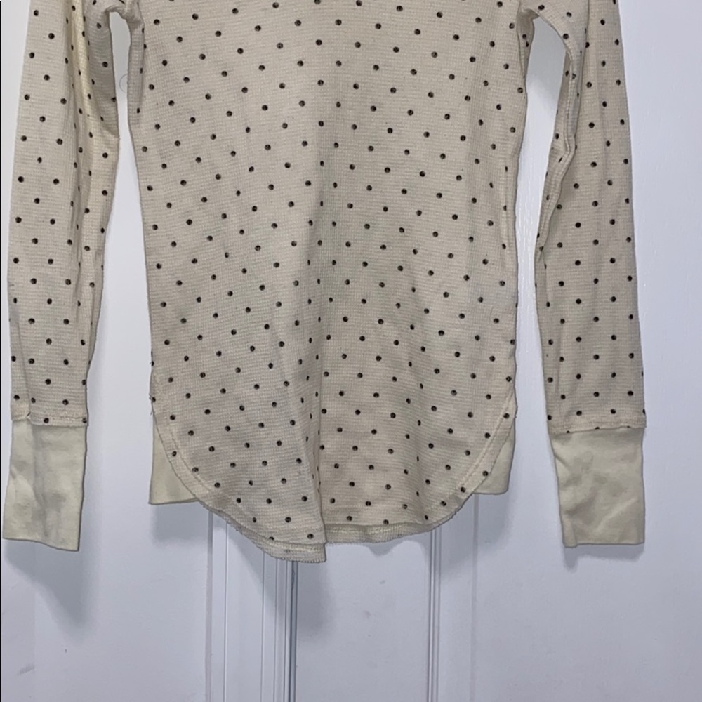 LIKE NEW! Free People Polka Dot Thermal - Picture 4 of 10